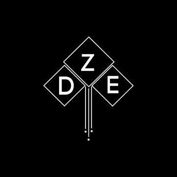 DZE letter logo design with white background in illustrator, DZE vector logo modern alphabet font overlap style.
