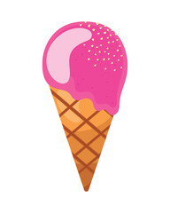 fucshia ice cream cone