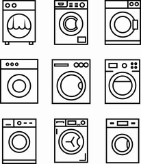 icons washing machine logo