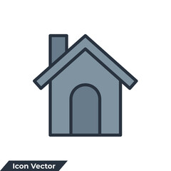 home icon logo vector illustration. homepage symbol template for graphic and web design collection