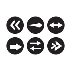 set of navigation web forward arrows in black circles pointer up down direction button