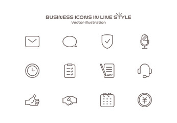 ビジネスの案内や導入のアイコンセット