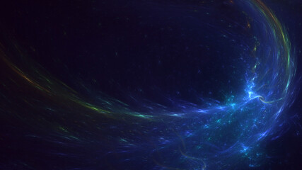 3D rendering abstract multicolor fractal light background