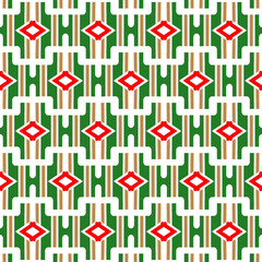 vector unique pattern. Geometric repeated pattern. pattern in Christmas traditional colors with geometric design. 