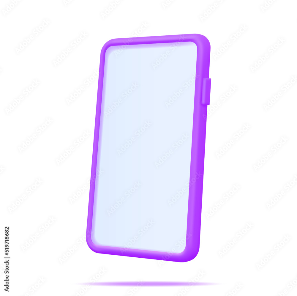 Poster 3d realistic smartphone with empty screen