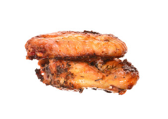 fried meat isolated on white background