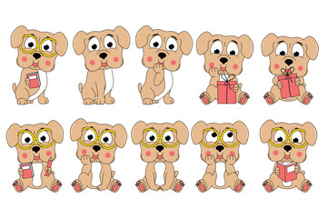 cute dog animal cartoon graphic