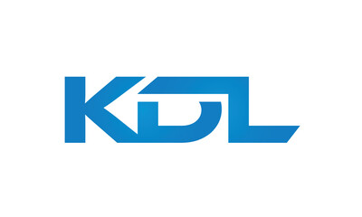Connected KDL Letters logo Design Linked Chain logo Concept