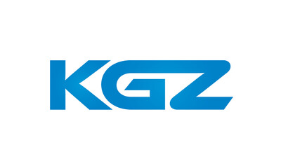 Connected KGZ Letters logo Design Linked Chain logo Concept