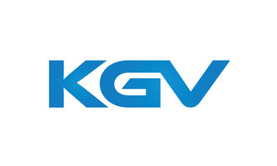 Connected KGV Letters logo Design Linked Chain logo Concept