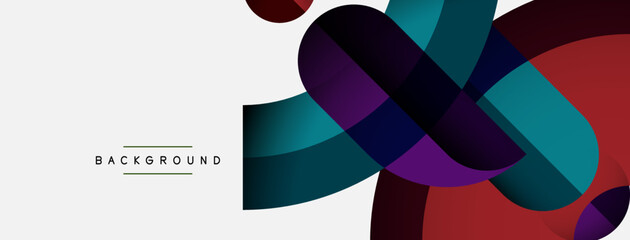 Fototapeta premium Trendy shapes, color minimal design composition, lines and shadows for wallpaper banner background or landing page