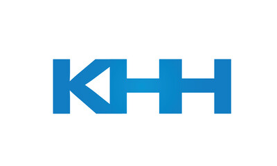 Connected KHH Letters logo Design Linked Chain logo Concept