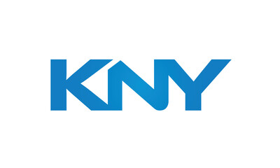 Connected KNY Letters logo Design Linked Chain logo Concept