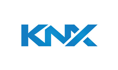 Connected KNX Letters logo Design Linked Chain logo Concept