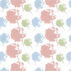 seamless pattern with roses