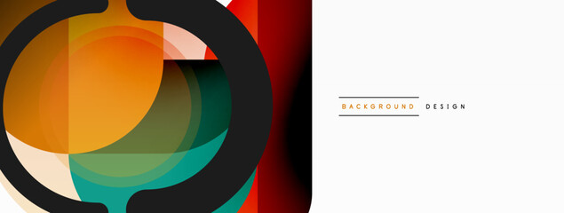 Fototapeta premium Geometrical minimal wallpaper. Geometric shapes. Vector illustration for wallpaper banner background or landing page