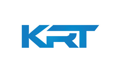 Connected KRT Letters logo Design Linked Chain logo Concept
