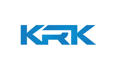 Connected KRK Letters logo Design Linked Chain logo Concept