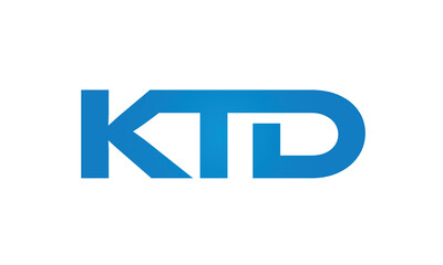 Connected KTD Letters logo Design Linked Chain logo Concept