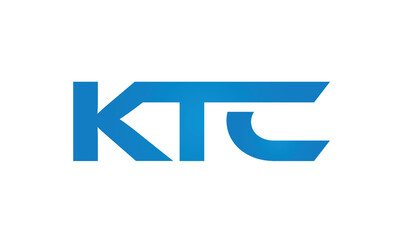 Connected KTC Letters logo Design Linked Chain logo Concept