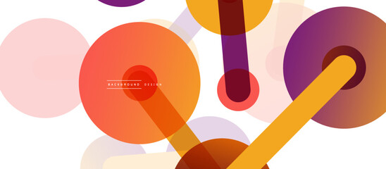 Abstract background. Round dots connected by lines. Trendy techno business template for wallpaper, banner, background or landing