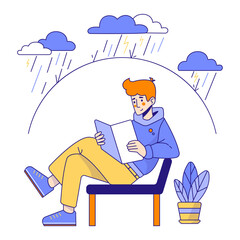 Man feeling safe under insurance coverage