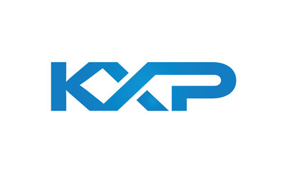 Connected KXP Letters logo Design Linked Chain logo Concept	