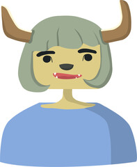 girl with horn.
