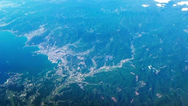 The aerial view of Japan