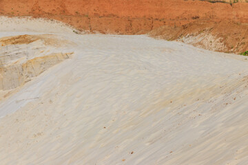 View of the white sand hills