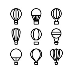 Fototapeta premium hot air balloon icon or logo isolated sign symbol vector illustration - high quality black style vector icons 