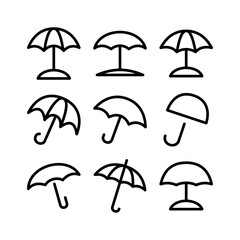 umbrella icon or logo isolated sign symbol vector illustration - high quality black style vector icons
