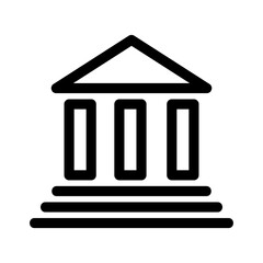 bank icon or logo isolated sign symbol vector illustration - high quality black style vector icons
