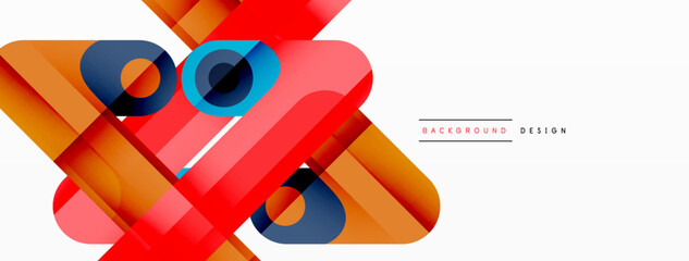 Lines geometric creative abstract background. Bright color line composition for wallpaper, banner, background or landing