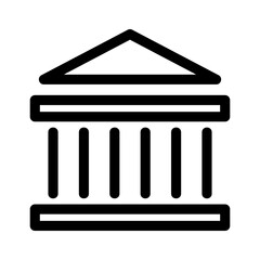 bank icon or logo isolated sign symbol vector illustration - high quality black style vector icons
