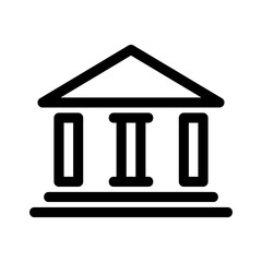 bank icon or logo isolated sign symbol vector illustration - high quality black style vector icons
