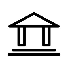bank icon or logo isolated sign symbol vector illustration - high quality black style vector icons
