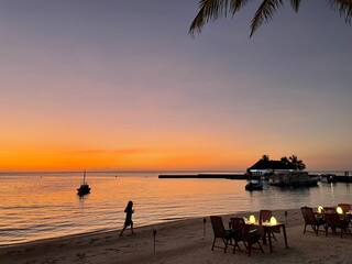 sunset on the beach