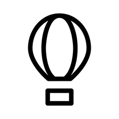 hot air balloon icon or logo isolated sign symbol vector illustration - high quality black style vector icons
