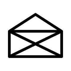 open mail icon or logo isolated sign symbol vector illustration - high quality black style vector icons
