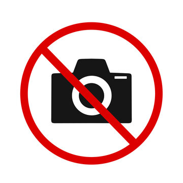 no photography sign with simple design