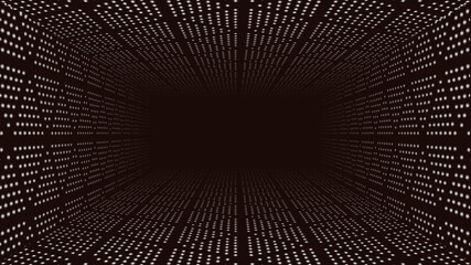 Halftone pixel point extension tunnel space sense technology background