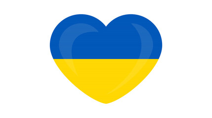 Heart in Ukrainian colors