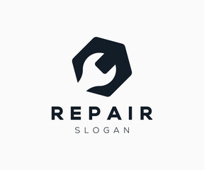 Service logo. Repair logo design template	