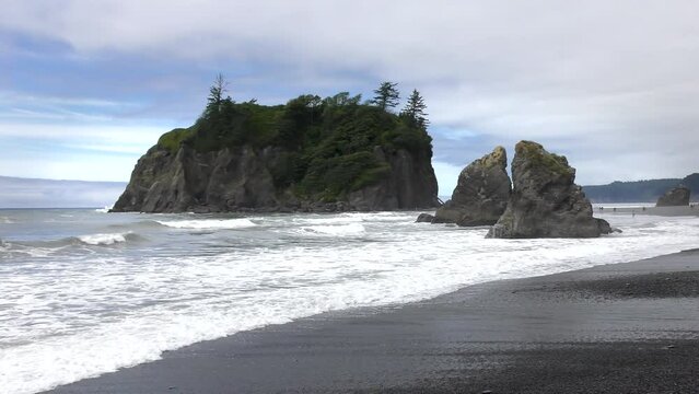 The famous Ruby beach in the Olympic National Park, Washington