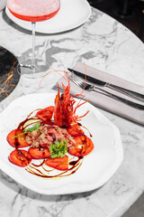 Tartare from langoustine