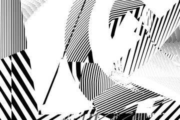 Abstract halftone lines grunge background, geometric dynamic pattern, vector modern design texture.