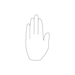 simple hand logo vector template