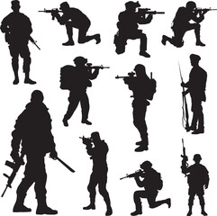 soldier silhouettes