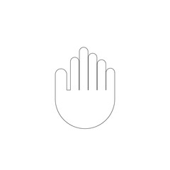 simple hand logo vector template